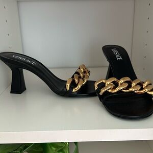 Versace Medusa Chained Trimmed Sandal